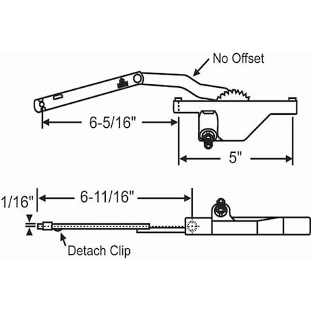 Strybuc Dyad Casement Operator White 36-254-3